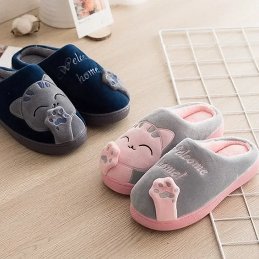 Indoors Cartoon Cat  Furry Plush Slides