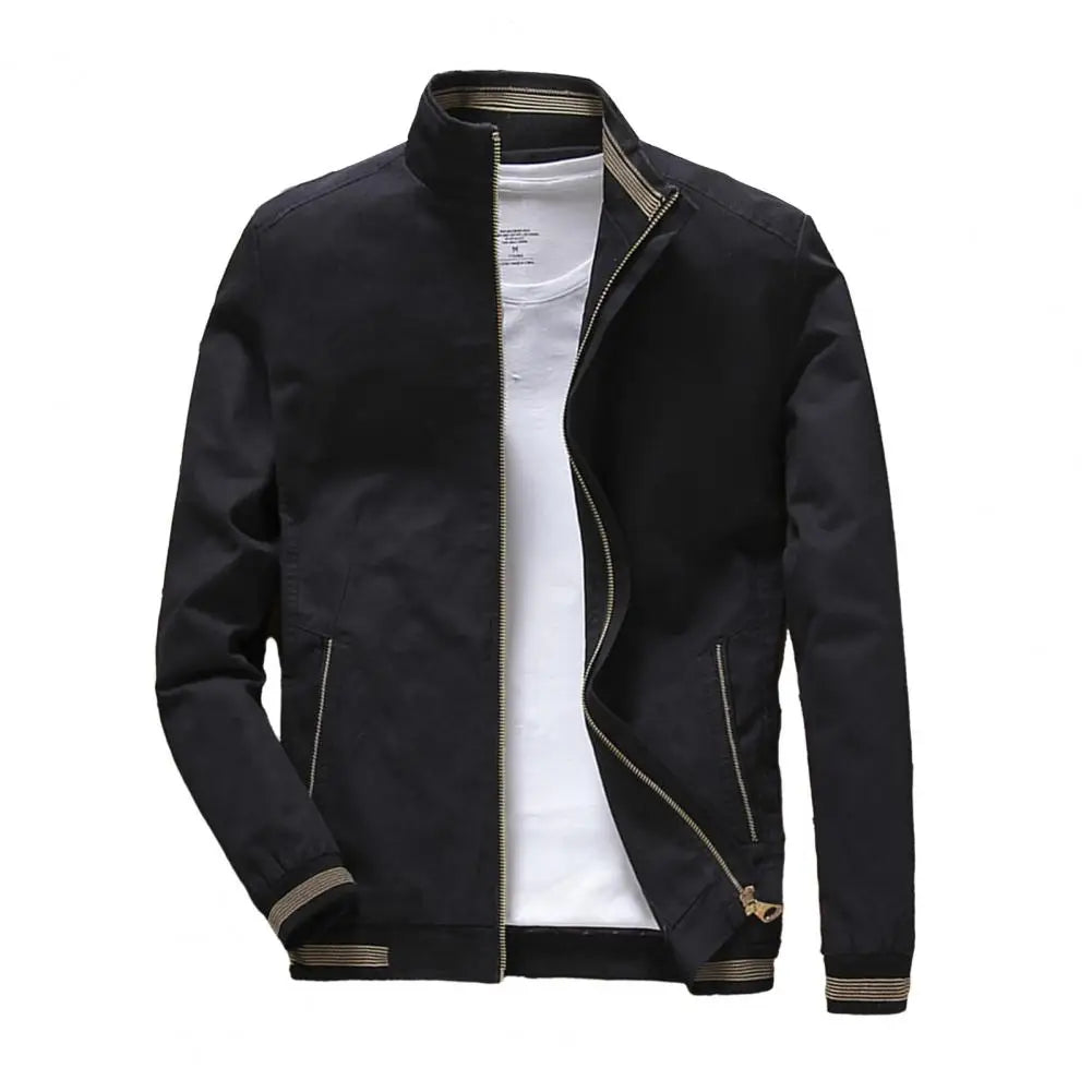 Men Stand Collar Spring Jacket