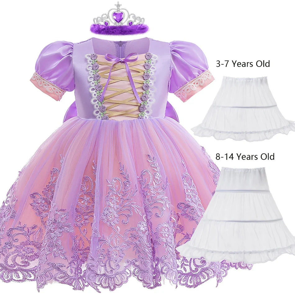 Princess Rapunzel Sequin Costume Dress 1-6T