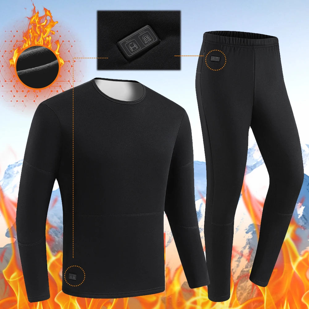 Unisex Heated Thermal Set