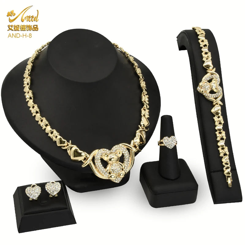 Costume Jewelry Set- Necklace Bracelets Earrings