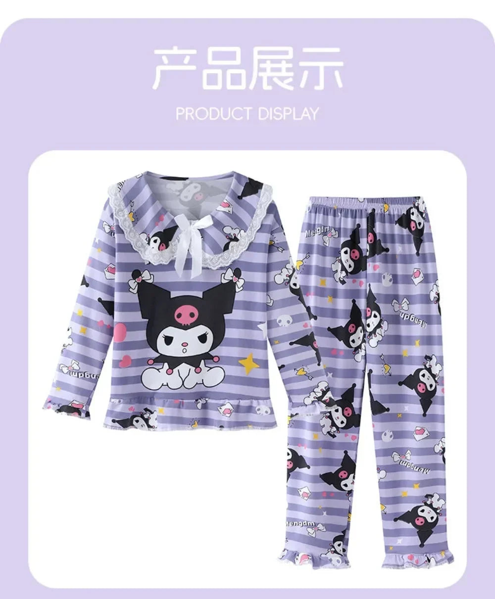 Hello Kitty Anime Sanrio Kawaii  Shirt Pants Pajamas