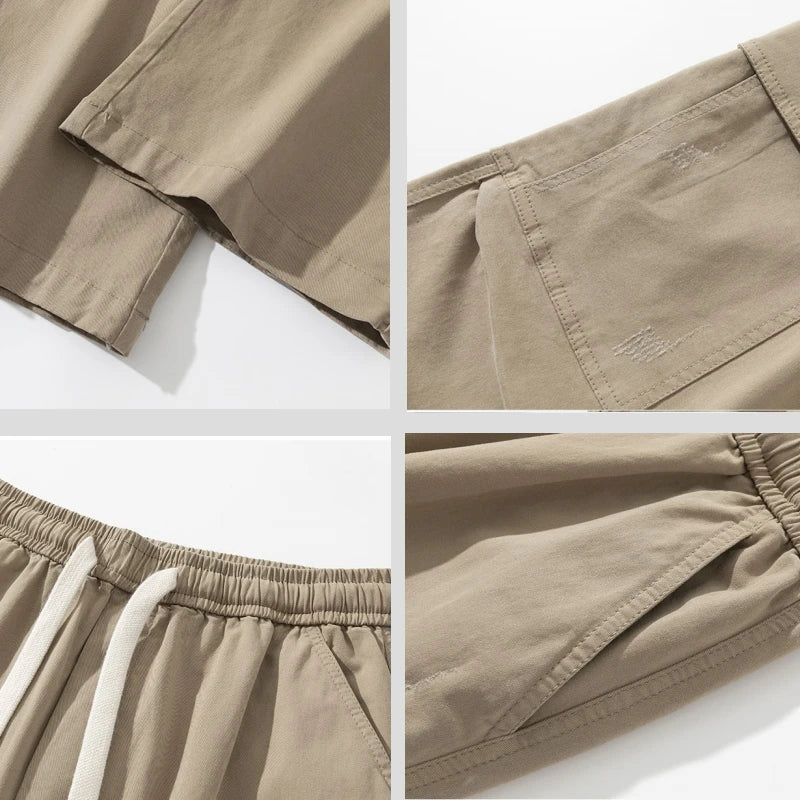 Wide Leg  Cotton Cargo Pants