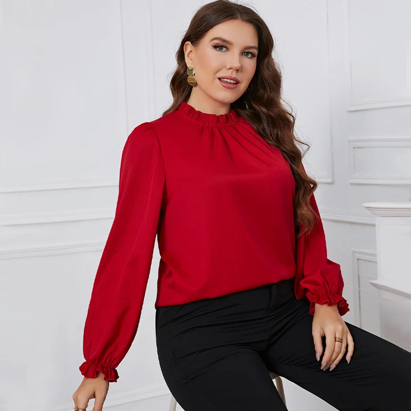 Trendy Long Sleeve Blouse Top