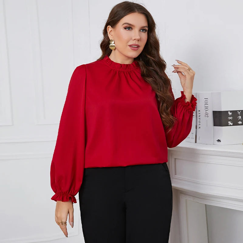 Trendy Long Sleeve Blouse Top