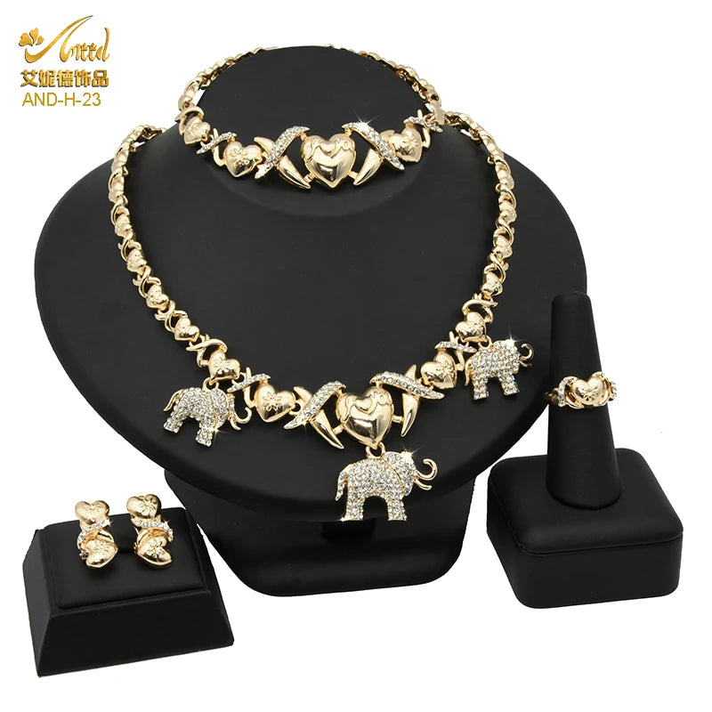 Costume Jewelry Set- Necklace Bracelets Earrings